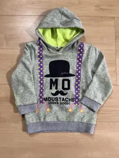 キッズ 裏ぽか ネオンカラー フード パーカー スウェット 裏起毛 裏シャギー