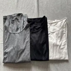 ユニクロヒートテック長袖アンダーシャツ150cm 3枚セット　タートル　クルー