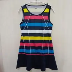 ellesse ストライプ ノースリーブ テニスウェア L
