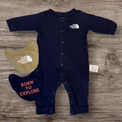 THE NORTH FACE ネイビー ロンパース　70 男の子　ノースフェイス