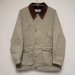 90s Eddie Bauer エディーバウアー レザー襟 ハンティング 黒タグ