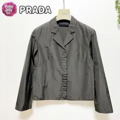【大幅値下げ】プラダ✨春夏✨ジャケット【直営店購入】茶系 テーラード PRADAのサムネイル