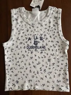 ZARA 花柄リブ編みタンクトップ 130cm