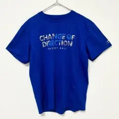 ◆ティゴラ　半袖　ロゴプリント　Tシャツ　バスケットボール　スポーツ　ブルー　М