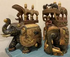 インド高級象木彫り