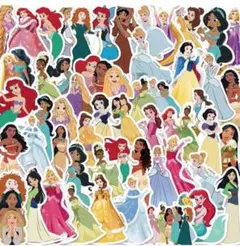 Disney プリンセス ステッカー 52枚セット 防水 可愛い