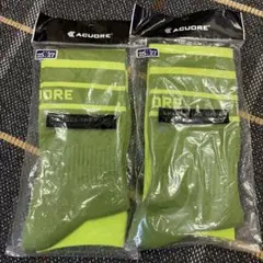 ACUORE ソックス 25-27cm 2足セット　黄緑x深緑のサムネイル