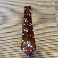 ミッキーマウス柄 ブラウンネクタイ