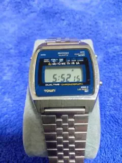 RICOH リコー　デジタル腕時計 デュアルタイム ヴィンテージ