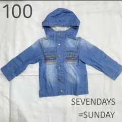 SEVENDAYS=SUNDAY キッズ デニムシャツ 長袖シャツ 100