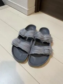 Rick Owens Birkenstock Arizona サンダル　グレー Rick Owens Birkenstocks Pony Hair Fur Arizona Sandals | eBay