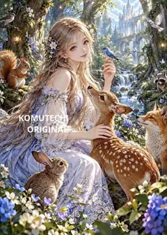 秘密の森　デジタルアート　2Lサイズ