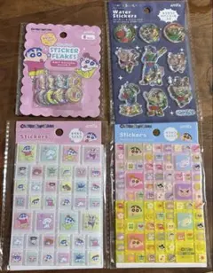 セリア クレヨンしんちゃん ウォーターシール おはじき タイルシール　4点セットのサムネイル