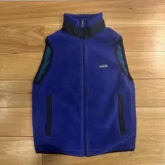 patagonia フリースベスト 青　90s