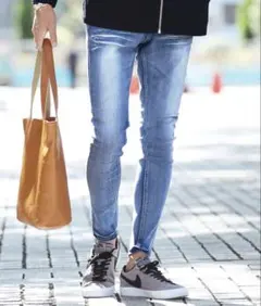 ストレッチデニム ライトブルー