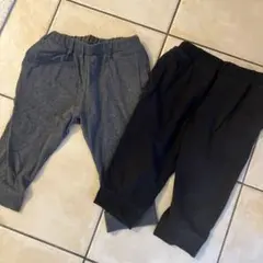 キッズ パンツ 2色セット グレー ブラック