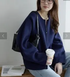 ディスコート☆Wジップスポンディッシュクルーカーディガン