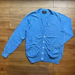 UNITED ARROWS 青 Vネック カーディガン L メンズ