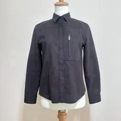 SONIA RYKIEL パンチングシャツ ブラック 上品 デザインブラウスのサムネイル
