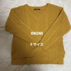 INGNI イング　 Vネックニット　イエロー　Mサイズ