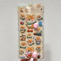 可愛い 新作入荷 柴犬 キャラクターお尻 ぷにぷに 立体シール