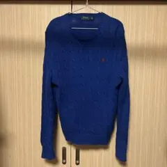Polo Ralph Lauren ケーブルニット セーター M 青