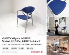 未使用品】Calligaris カリガリス「チクラディ」 本革張りアームチェア