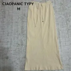 CIAOPANIC TYPY チャオパニック リブスカート アイボリー M