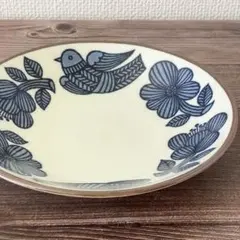 新品 お花と鳥 カレーパスタ皿 美濃焼 大皿 深皿 おしゃれ かわいいのサムネイル