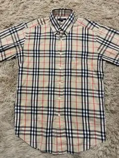 BURBERRY チェック柄 長袖シャツ Mサイズ ⚠️左袖付近に補修箇所あり