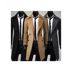 メンズトレンチコート　スプリングコート　定番通勤アウター