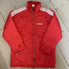 ヴィンテージadidas 赤 ナイロンジャケット トレフォイルロゴ