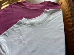 UNIQLO エアリズム半袖Tシャツ Mサイズ ホワイト ピンク２枚組