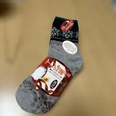 雪の結晶柄 アンゴラ混22-24cm 2足組