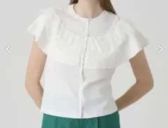26SS UNITED ARROWS スカラップ フリル ブラウス - メルカリ