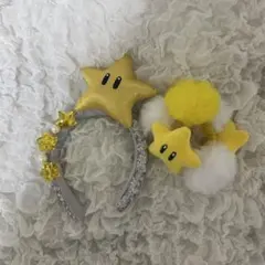 ユニバ スター カチューシャ ブレスレット シュシュ マリオ