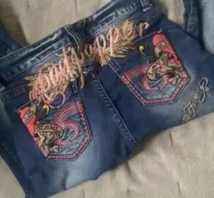 希少 REDPEPPER x Ed Hardy 刺繍デニム Y2K 美品