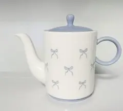 フランフラン　リボン ティーポット ブルー