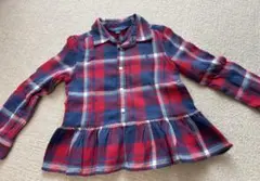 ポロラルフローレン チェック柄長袖シャツ 4/4T