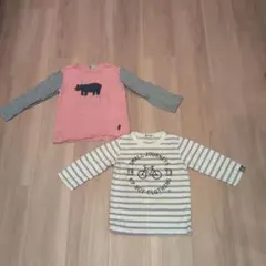 KP BOYボーダー長袖Tシャツ ロンT 110cm 2枚セット