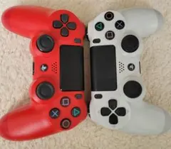 PS4 デュアルショック4 コントローラー 赤と白ジャンク