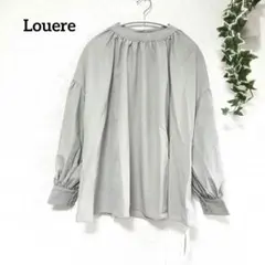 【新品タグ付】Louere ボリュームスリーブ ギャザーブラウス グレー Sのサムネイル