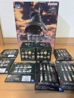 進撃の巨人★一番くじ★リヴァイ★その他の賞もおまけ付き★9点セット