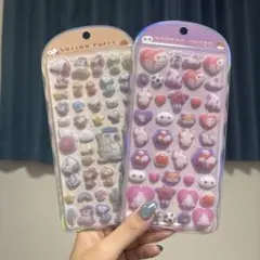 スヌーピーとベイマックスのコットンパフィシールセット