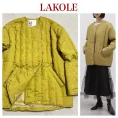 美品 LAKOLE ジャガード キルティング ジャケット 中綿 R-8633