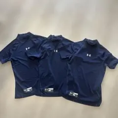 UNDER ARMOUR アンダーシャツ 3枚セット YLG ネイビー