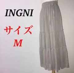 a1203【INGNI】ロングスカート　ゴムウエスト　カジュアル　伸縮性　M