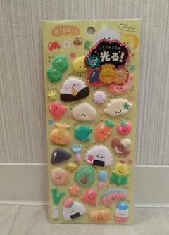光る　もっちもちシール　OISHII