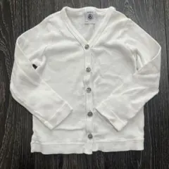 プチバトー 白カーディガン 春夏秋 94cm 90cm 男女兼用