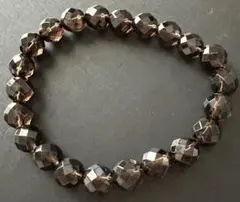 お買得★スモーキークォーツ★スターカット 煙水晶 天然石 ブレス パワーストーン